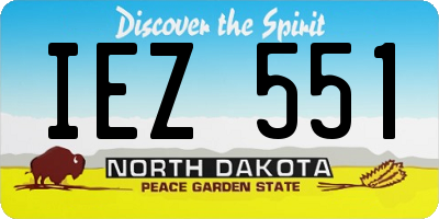 ND license plate IEZ551