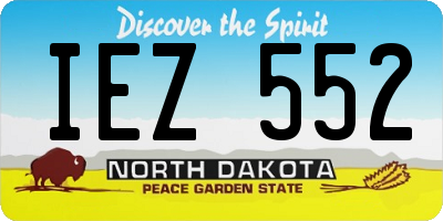 ND license plate IEZ552