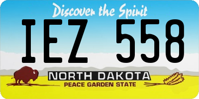ND license plate IEZ558