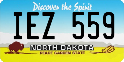 ND license plate IEZ559