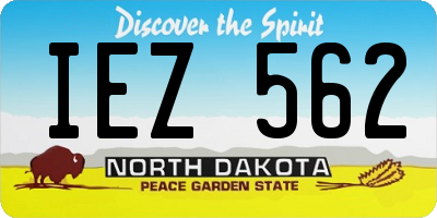 ND license plate IEZ562