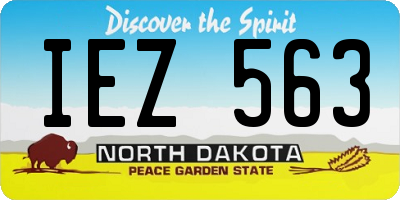 ND license plate IEZ563
