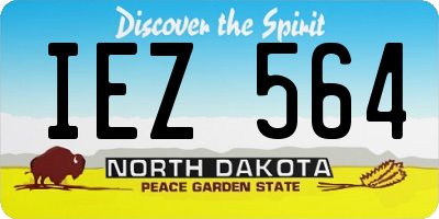 ND license plate IEZ564