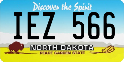 ND license plate IEZ566