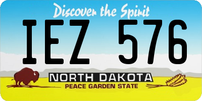 ND license plate IEZ576