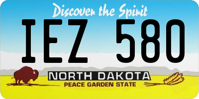 ND license plate IEZ580