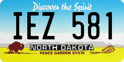 ND license plate IEZ581