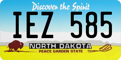 ND license plate IEZ585