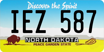 ND license plate IEZ587