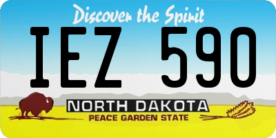ND license plate IEZ590