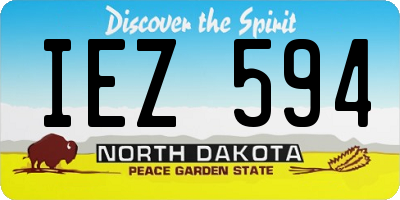ND license plate IEZ594