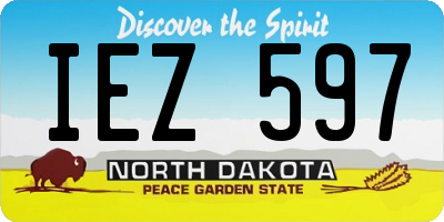 ND license plate IEZ597