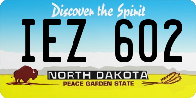 ND license plate IEZ602