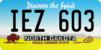 ND license plate IEZ603