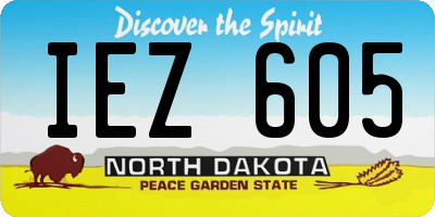 ND license plate IEZ605