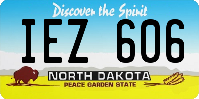 ND license plate IEZ606