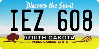 ND license plate IEZ608