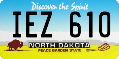 ND license plate IEZ610