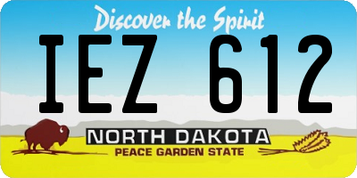 ND license plate IEZ612