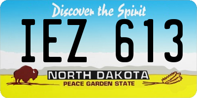 ND license plate IEZ613
