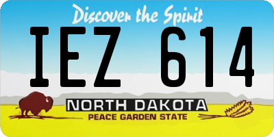 ND license plate IEZ614