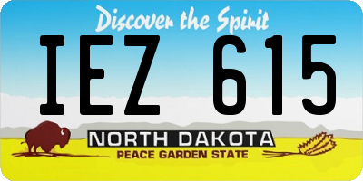 ND license plate IEZ615