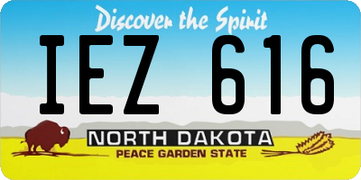 ND license plate IEZ616