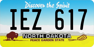 ND license plate IEZ617