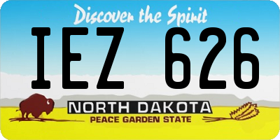 ND license plate IEZ626