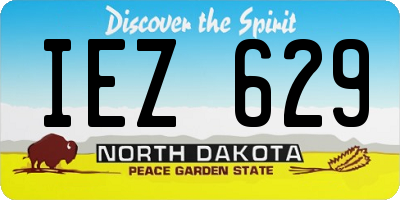 ND license plate IEZ629