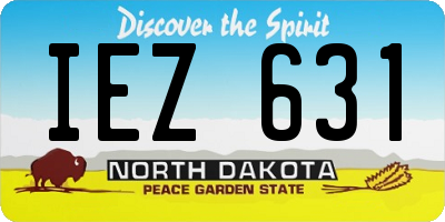 ND license plate IEZ631