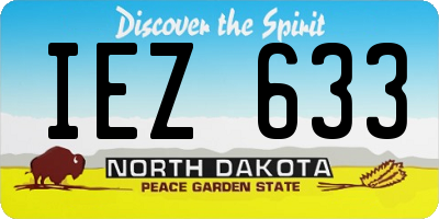 ND license plate IEZ633