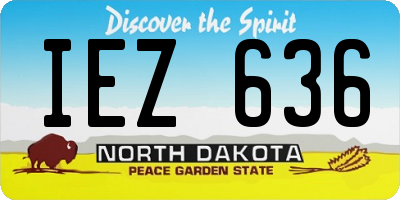 ND license plate IEZ636