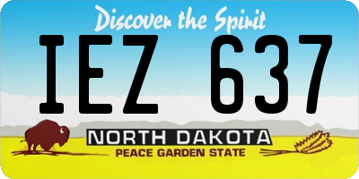 ND license plate IEZ637