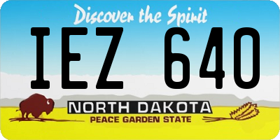 ND license plate IEZ640