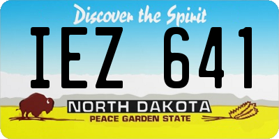 ND license plate IEZ641