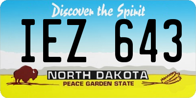 ND license plate IEZ643