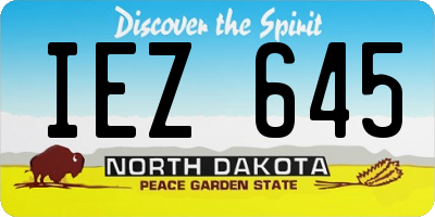 ND license plate IEZ645