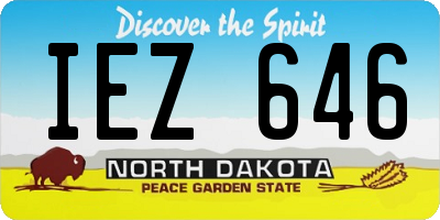 ND license plate IEZ646