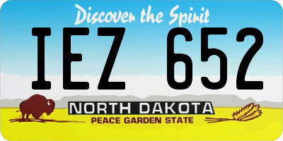 ND license plate IEZ652