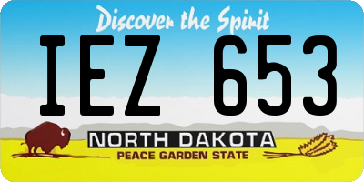 ND license plate IEZ653