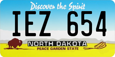 ND license plate IEZ654