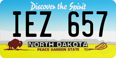ND license plate IEZ657