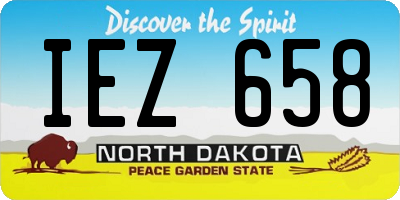 ND license plate IEZ658
