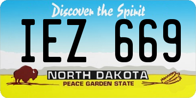 ND license plate IEZ669