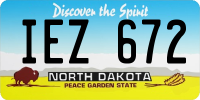 ND license plate IEZ672