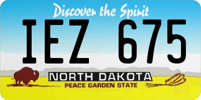 ND license plate IEZ675