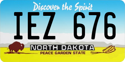 ND license plate IEZ676