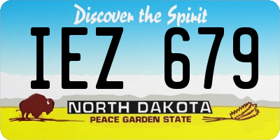 ND license plate IEZ679