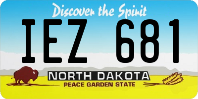 ND license plate IEZ681